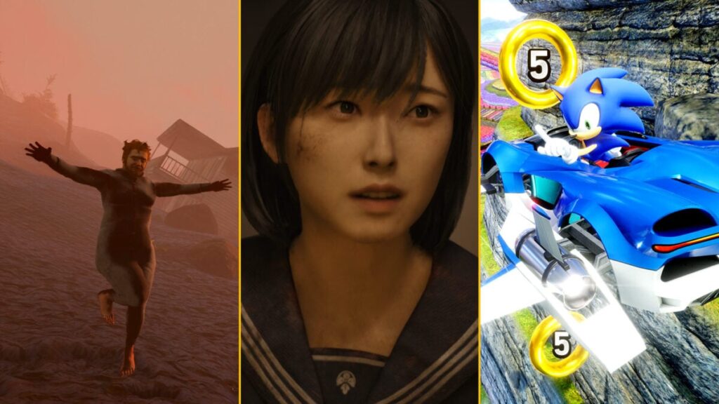 کلاژی از بازی‌های Silent Hill f، Sonic Racing و Baby Steps