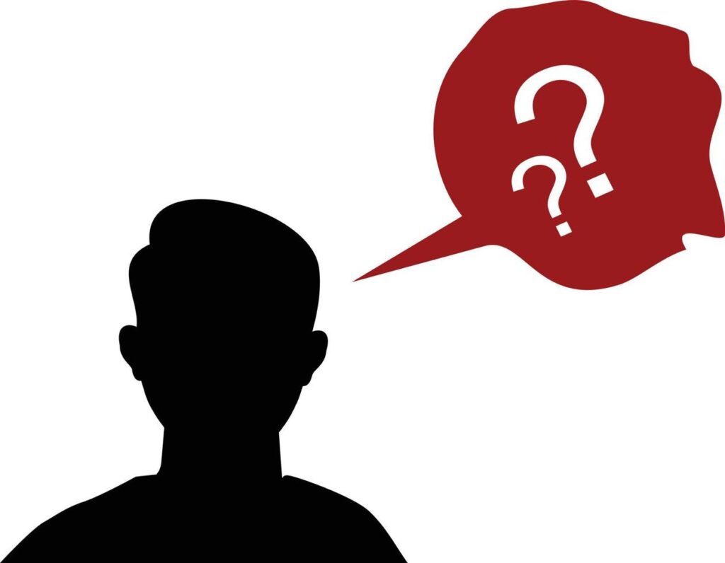 تصویری از یک علامت سوال بزرگ که سایهای