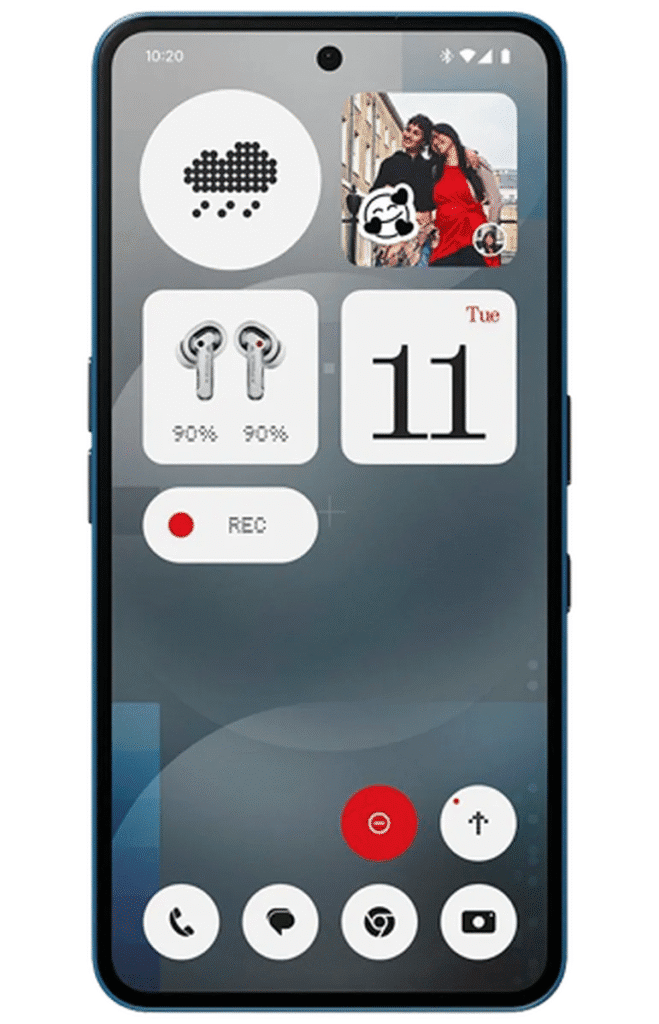 صفحه «درباره تلفن» در گوشی ناتینگ فون 3a لایت که مشخصات نرمافزاری و سختافزاری را نشان میدهد.