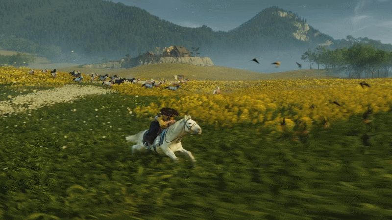 اسبسواری در دشتهای زیبای بازی Ghost of Yotei