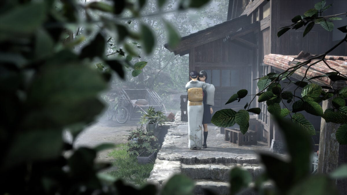 دو زن با لباس سنتی ژاپنی در روستای بازی Silent Hill f