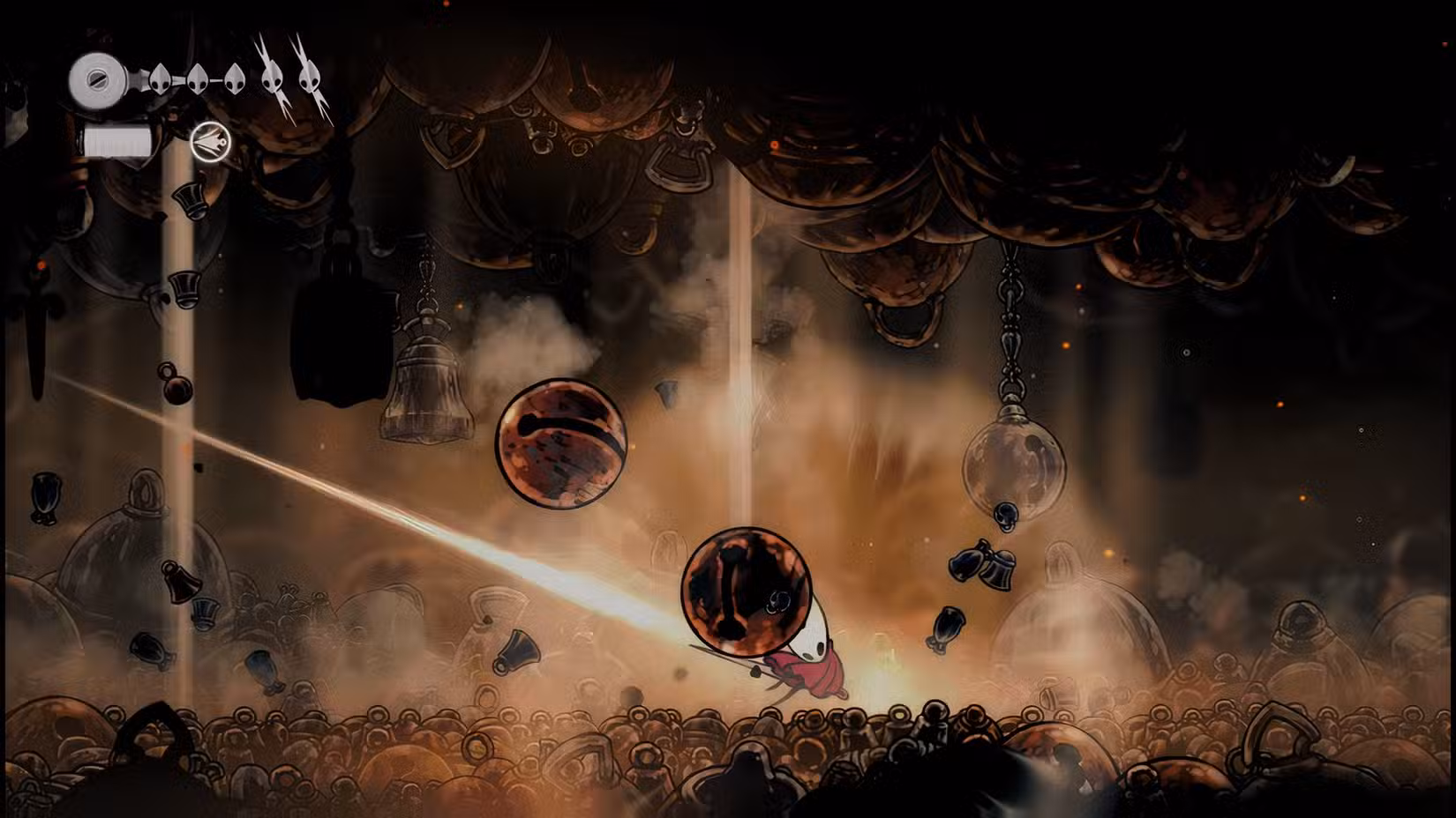 باریدن زنگولهها از آسمان در فاز دوم مبارزه با Bell Beast