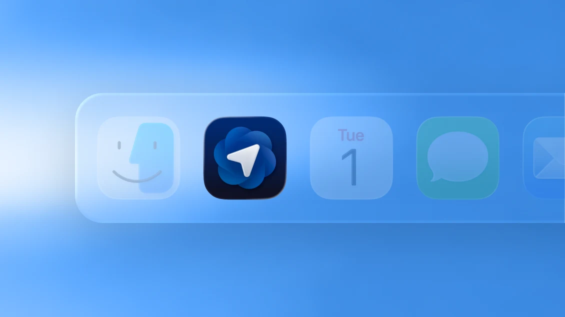  لوگوی اصلی ChatGPT Atlas با پس‌زمینه گرافیکی آبی و مدرن