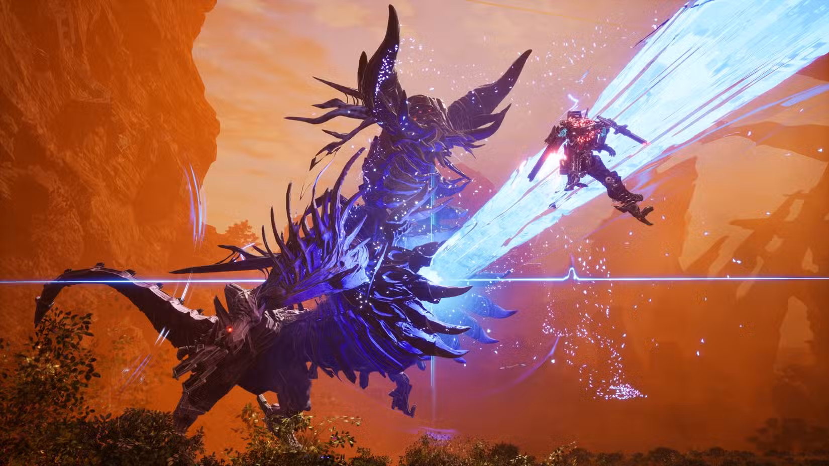 مبارزه با یکی از باسهای بازی دیمن ایکس مکینا: تایتانیک سایون