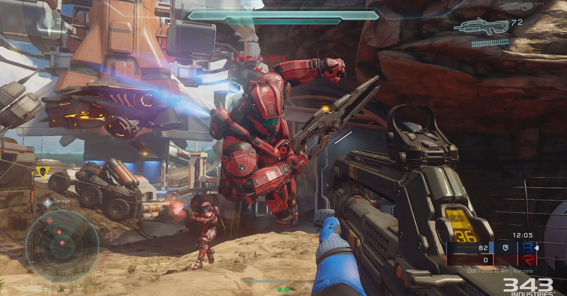 نمایی از حالت بازی چندنفره Warzone در هیلو ۵