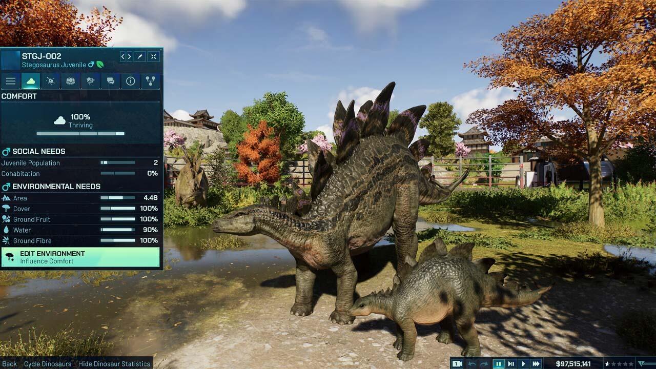 دایناسور استگوساروس در پارک بازی Jurassic World Evolution 3