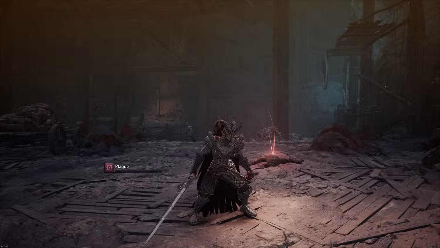 شخصیت اصلی بازی خازان در یک محیط تاریک و گوتیک ایستاده است.