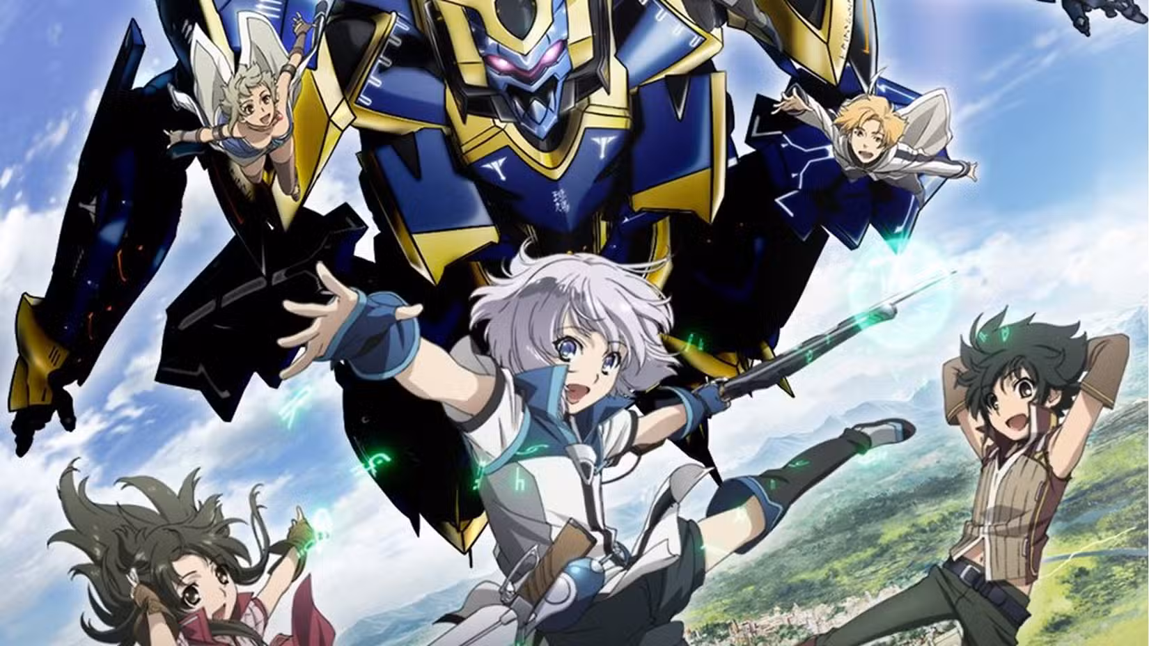  ارنستی اچوالیر و دوستانش در مقابل ربات‌های مکا غول‌پیکر در انیمه Knight's & Magic.