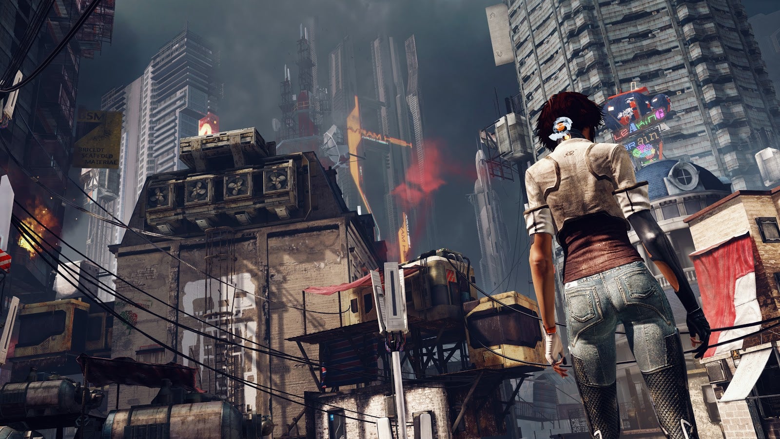 نمایی از شهر سایبرپانکی پاریس در بازی Remember Me