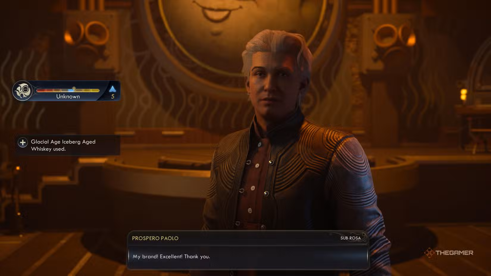 مصاحبه با پروسپرو در سالن 2nd Choice در The Outer Worlds 2