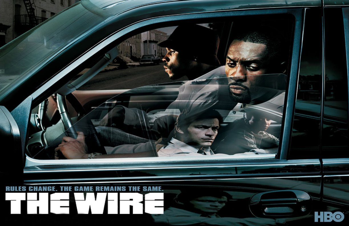  پوستر سریال شنود (The Wire) با حضور شخصیت‌های اصلی از هر دو سوی قانون