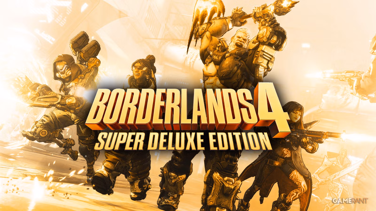 شخصیت‌های اصلی سری Borderlands با استایل گرافیکی خاص بازی در کنار هم ایستاده‌اند.