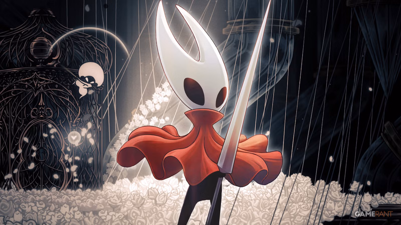 شخصیت هورنت در بازی مورد انتظار Hollow Knight: Silksong، یک بازی مترویدوانیا جهان-باز.