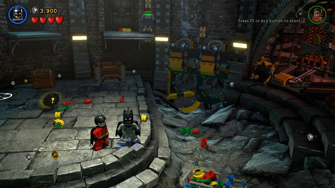 بتمن و رابین در محیطی فضایی در بازی LEGO Batman 3: Beyond Gotham.