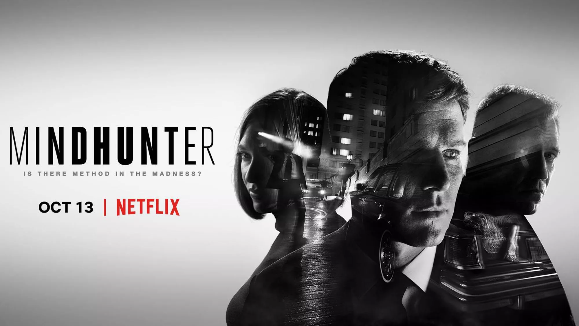 پوستر سریال Mindhunter با تصویری از دو کارآگاه اصلی سریال.
