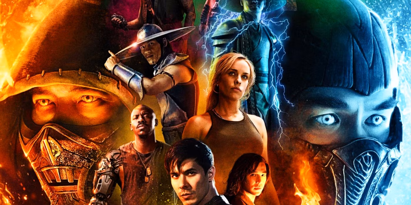 پوستر فیلم مورتال کامبت ۲۰۲۱ با حضور شخصیتهای اصلی از جمله ساب-زیرو و اسکورپیون