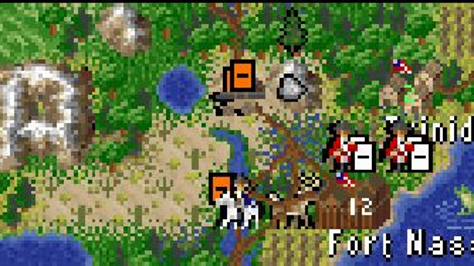 گیم‌پلی بازی Sid Meier's Colonization که تجارت و مدیریت مستعمرات در دنیای جدید را نشان می‌دهد.