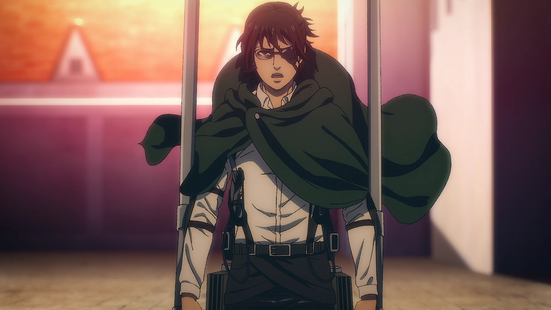 هانجی زوئه با چشم‌بند، به عنوان چهاردهمین فرمانده لشکر پیشرو