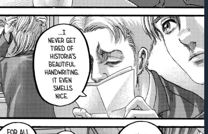 راینر براون در پایان داستان، در حال استنشاق نامه هیستوریا