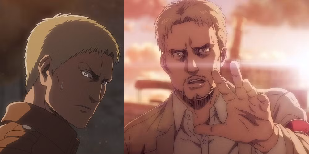 نمایی از چهره راینر براون که دو هویت سرباز و جنگجو را نشان میدهد