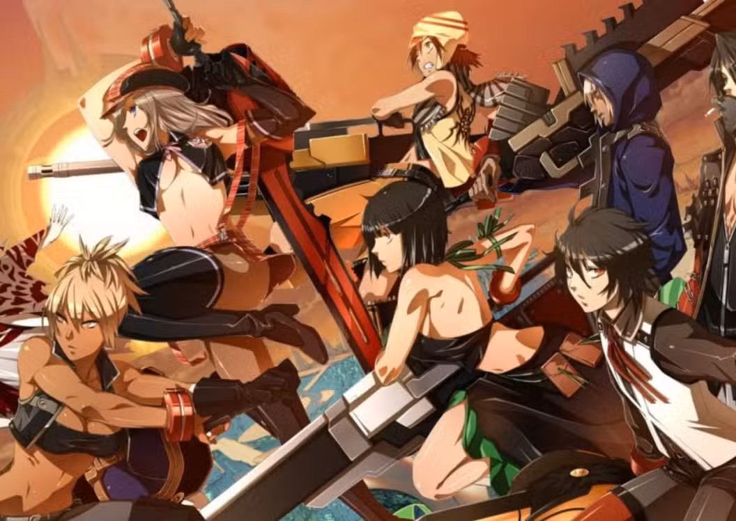 شخصیتهای انیمه God Eater با سلاحهای بزرگ در حال نبرد