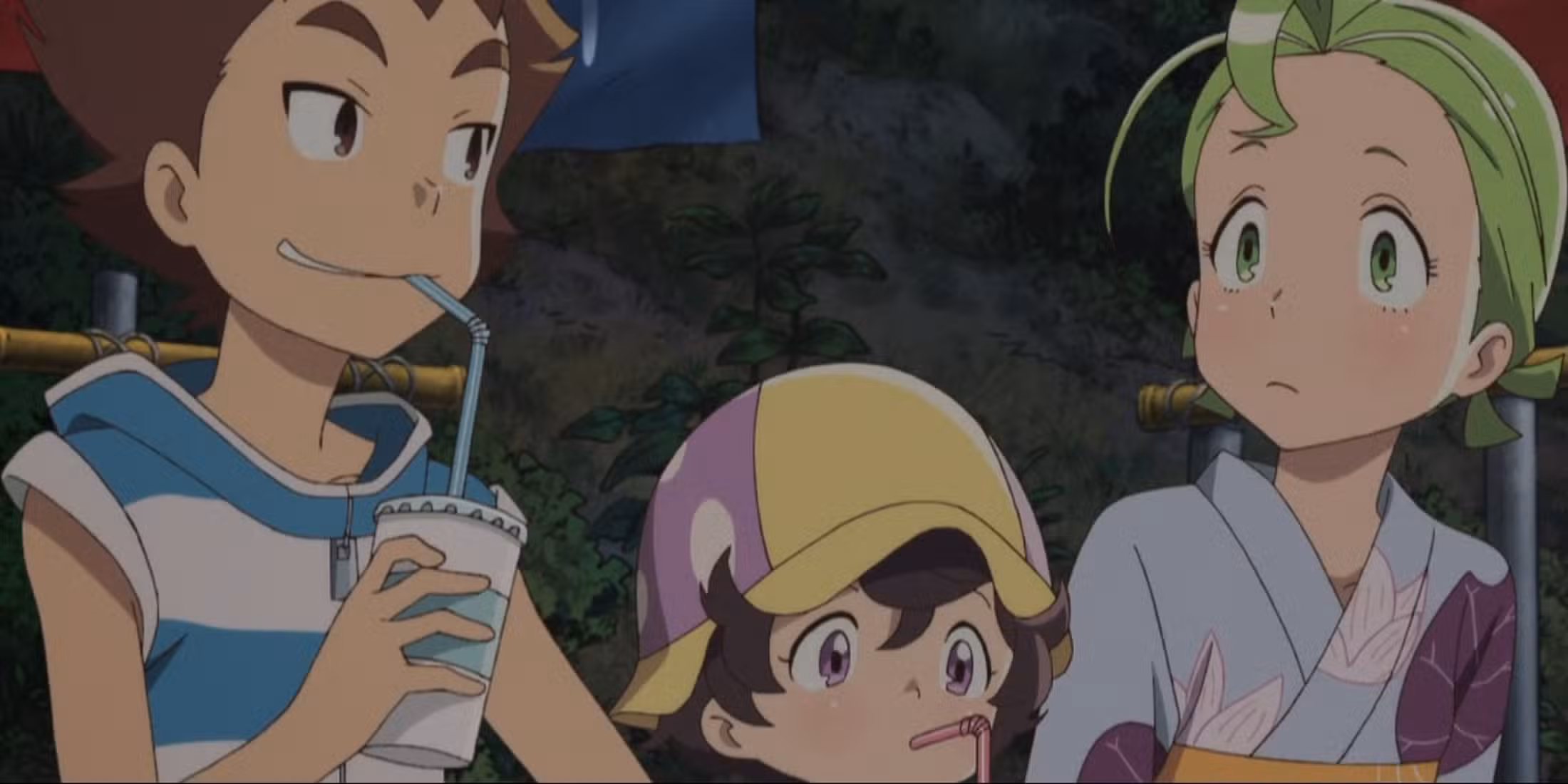 یویو و ننه در حال استفاده از جادو در انیمه سینمایی