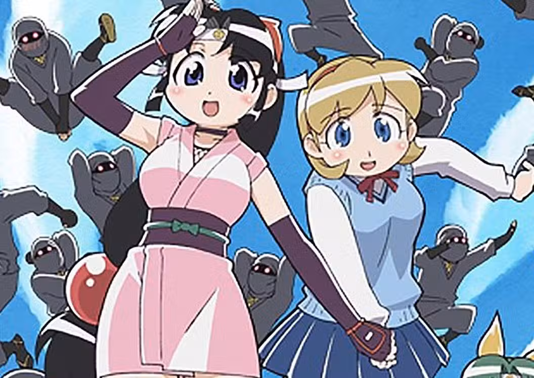 نمایی کمدی از انیمه Ninja Nonsense با شخصیتهای نینجا